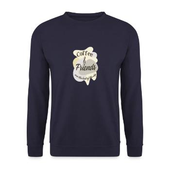 Coffee & Friends - Unisex Sweatshirt - navy - Front - Alina (178cm) & Michal (187cm)