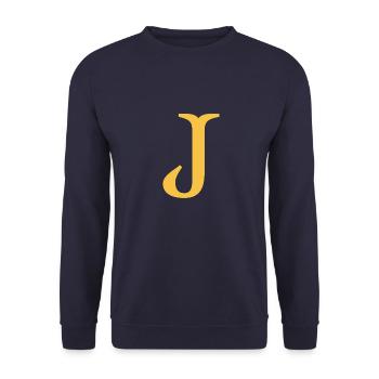 J - Unisex Pullover - Navy - Vorne - Alina (178cm) & Michal (187cm)