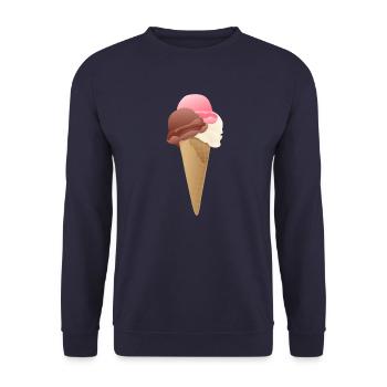Cornet - Unisex Sweatshirt - navy - Front - Alina (178cm) & Michal (187cm)