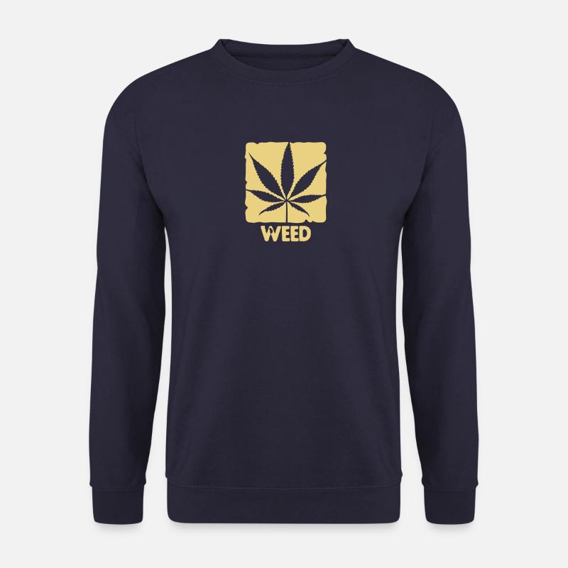 weed with boxed leaf - Unisex Sweatshirt - navy