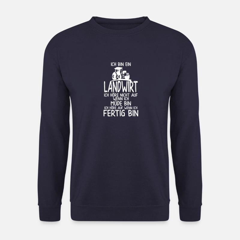 Ich bin ein Landwirt mit Traktor T-Shirt Geschenk - Unisex Pullover - Navy