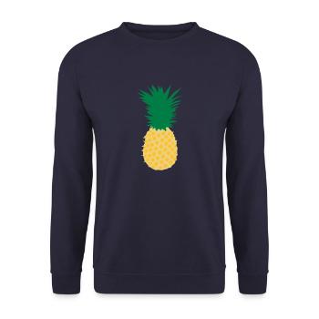 Pineapple - Unisex Sweatshirt - navy - Front - Alina (178cm) & Michal (187cm)
