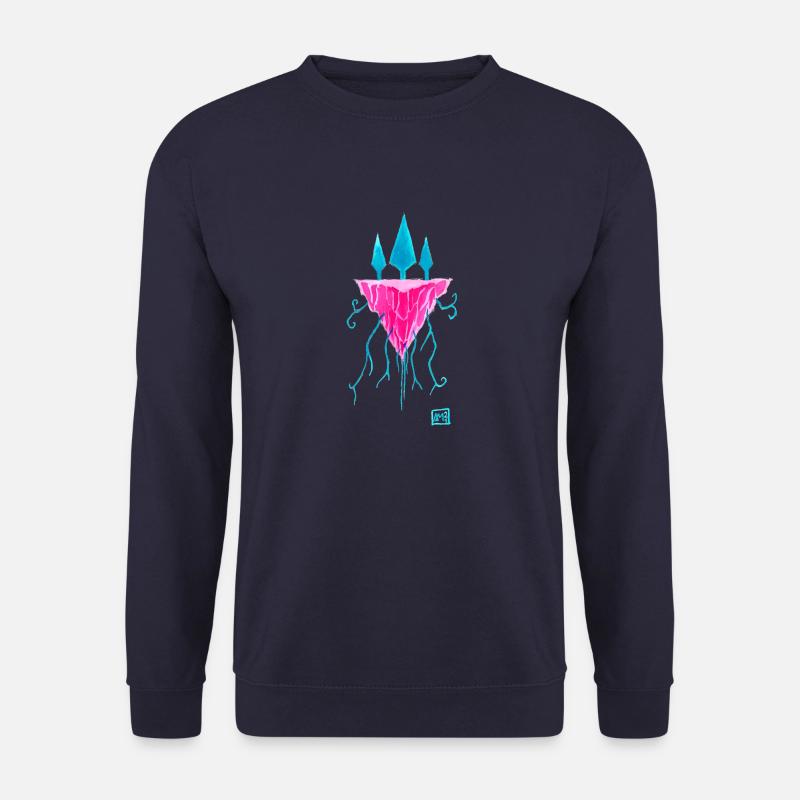 abstrakte Insel fluo - Unisex Pullover - Navy