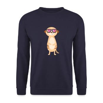 Cool Man - Unisex Sweatshirt - navy - Front - Alina (178cm) & Michal (187cm)