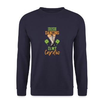 Tanzen Tänzerin Irland Schuhe St. Patrick's Day - Unisex Pullover - Navy - Vorne - Alina (178cm) & Michal (187cm)