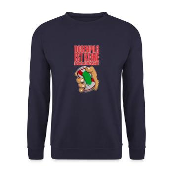 Biertrinker Saufen Alkohol Dosenbier Trinker Bier - Unisex Pullover - Navy - Vorne - Alina (178cm) & Michal (187cm)