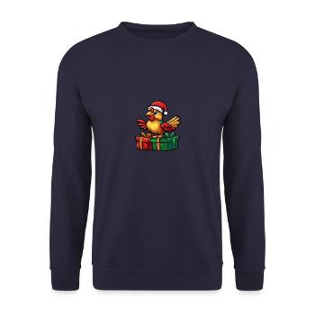 Coq Noël Bandes dessinées Cadeaux - Sweat-shirt Unisexe - marine - Devant - Alina (178cm) & Michal (187cm)