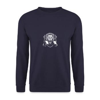Lion Boxer Boxing MMA - Unisex Sweatshirt - navy - Front - Alina (178cm) & Michal (187cm)