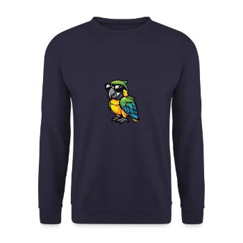 Papagai Cool Tier - Unisex Pullover - Navy - Vorne - Alina (178cm) & Michal (187cm)
