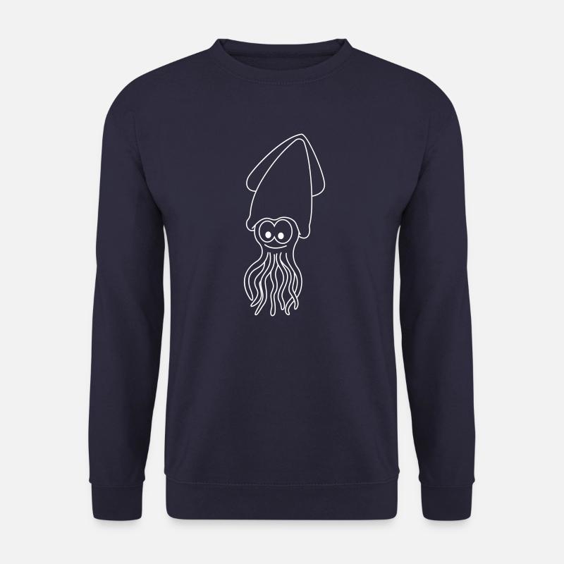 Tintenfisch Comic Tier - Unisex Pullover - Navy