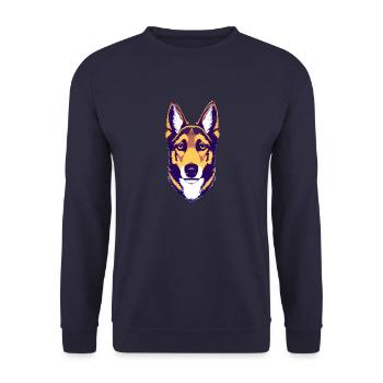 Schäferhund Hundehalter Hunde Hundebesitzer Hund - Unisex Pullover - Navy - Vorne - Alina (178cm) & Michal (187cm)