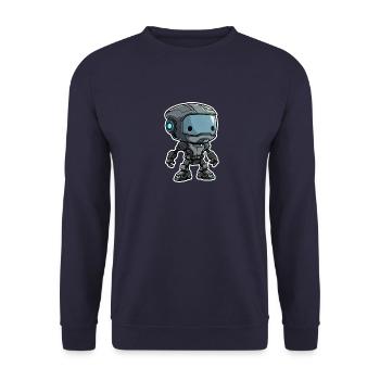 Roboter Little - Unisex Pullover - Navy - Vorne - Alina (178cm) & Michal (187cm)
