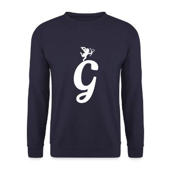 G - Unisex Sweatshirt - navy - Front - Alina (178cm) & Michal (187cm)