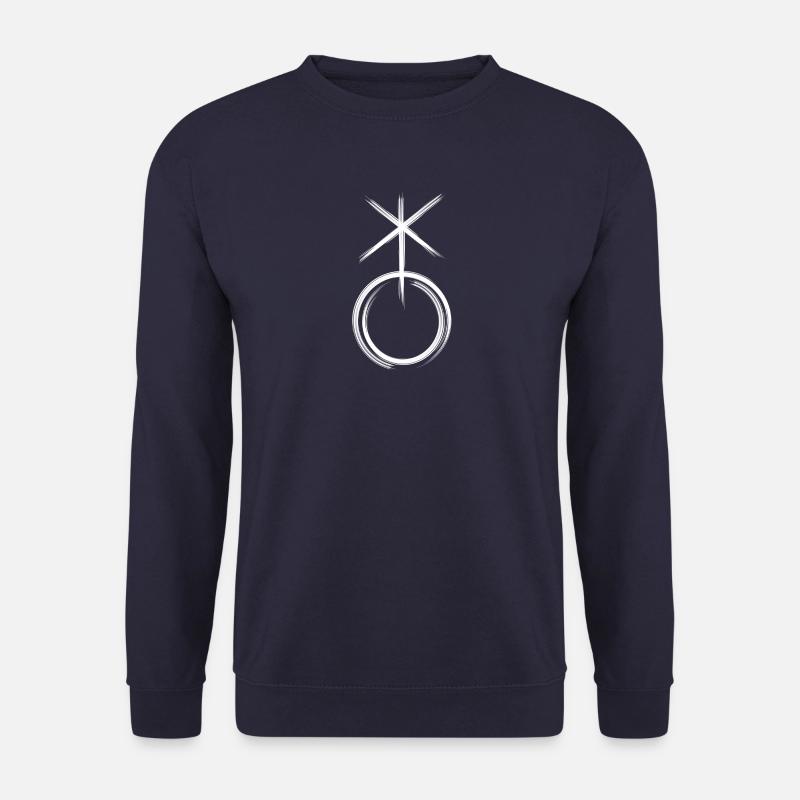 Symbol nonbinär weiss - Unisex Pullover - Navy