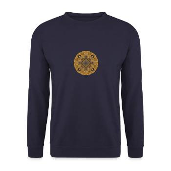 Mandala - Unisex Sweatshirt - navy - Front - Alina (178cm) & Michal (187cm)
