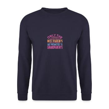 Parents Grands-parents Petit-enfant Maman Grand-mère Papa Grand-père - Sweat-shirt Unisexe - marine - Devant - Alina (178cm) & Michal (187cm)