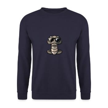Serpent Cobra Cool Animal - Sweat-shirt Unisexe - marine - Devant - Alina (178cm) & Michal (187cm)