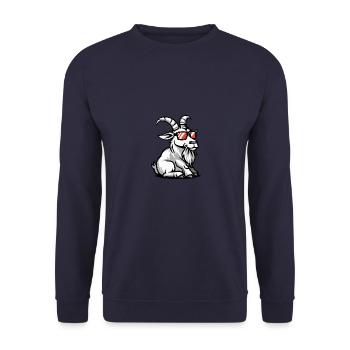 Chèvre de montagne Cool Animal - Sweat-shirt Unisexe - marine - Devant - Alina (178cm) & Michal (187cm)
