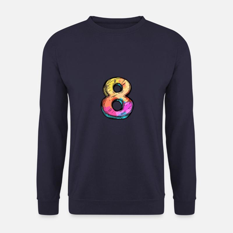 8 Zahl Comic - Unisex Pullover - Navy