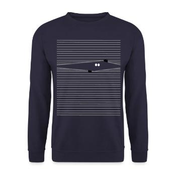 Prison Curtains Funny - Unisex Sweatshirt - navy - Front - Alina (178cm) & Michal (187cm)