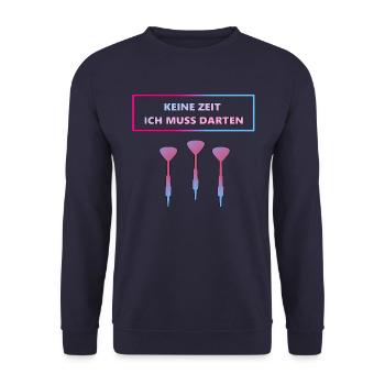 Darts Darts Darts - Unisex Sweatshirt - navy - Front - Alina (178cm) & Michal (187cm)
