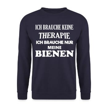 Beekeepers say therapy - Unisex Sweatshirt - navy - Front - Alina (178cm) & Michal (187cm)
