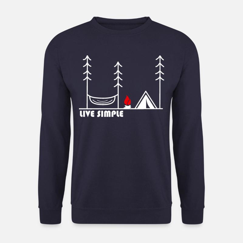 Live simple Camping Camper Geschenk - Unisex Pullover - Navy