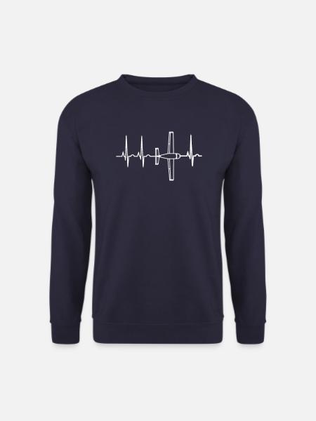 Flugzeug Pilot Herzschlag - Unisex Pullover - Navy