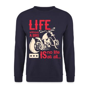 moto - Sweat-shirt Unisexe - marine - Devant - Alina (178cm) & Michal (187cm)