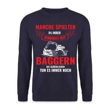 Cadeau de conducteur de pelle excavatrice - Sweat-shirt Unisexe - marine - Devant - Alina (178cm) & Michal (187cm)