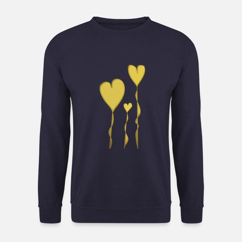Goldene Herzen - Unisex Pullover - Navy