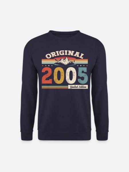 20ème Anniversaire Année 2005 Millésime 2005 Original - Sweat-shirt Unisexe - marine