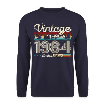 40ème Anniversaire Légende Millésime 1984 Millésime 1984 - Sweat-shirt Unisexe - marine - Devant - Alina (178cm) & Michal (187cm)