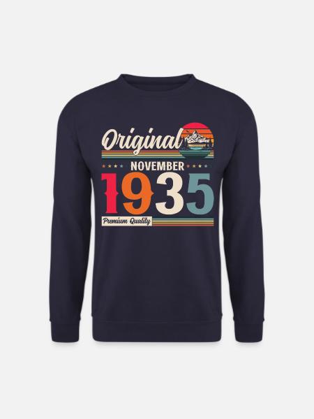 90. Geburtstag Legende November 1935 Jahrgang 35 - Unisex Pullover - Navy