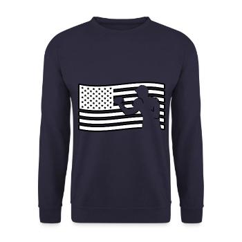 Boxing - Unisex Sweatshirt - navy - Front - Alina (178cm) & Michal (187cm)