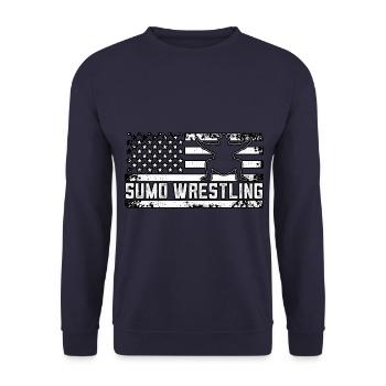 Lutte de sumo - Sweat-shirt Unisexe - marine - Devant - Alina (178cm) & Michal (187cm)