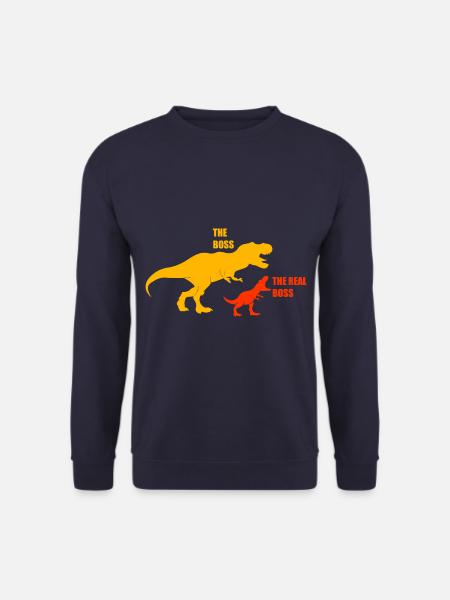 Papa Sohn T-Rex Dinosaurier - Unisex Pullover - Navy