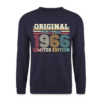 Original 1966 Millésime 1966 Anniversaire 1966 - Sweat-shirt Unisexe - marine - Devant - Alina (178cm) & Michal (187cm)