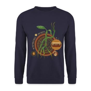 Fantastiske Beasts Bowtruckle Pickett - Unisex Sweatshirt - navy - Front - Alina (178cm) & Michal (187cm)