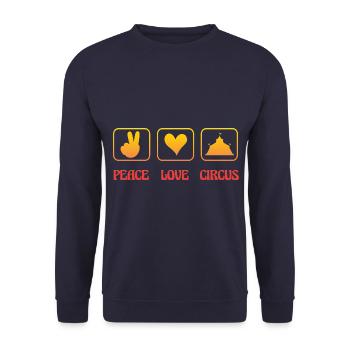 Cirque Peace Love - Sweat-shirt Unisexe - marine - Devant - Alina (178cm) & Michal (187cm)