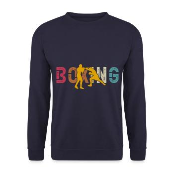 Boxing - Unisex Sweatshirt - navy - Front - Alina (178cm) & Michal (187cm)