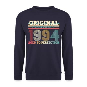 30. Geburtstag Original Februar Jahrgang 1994 - Unisex Pullover - Navy - Vorne - Alina (178cm) & Michal (187cm)