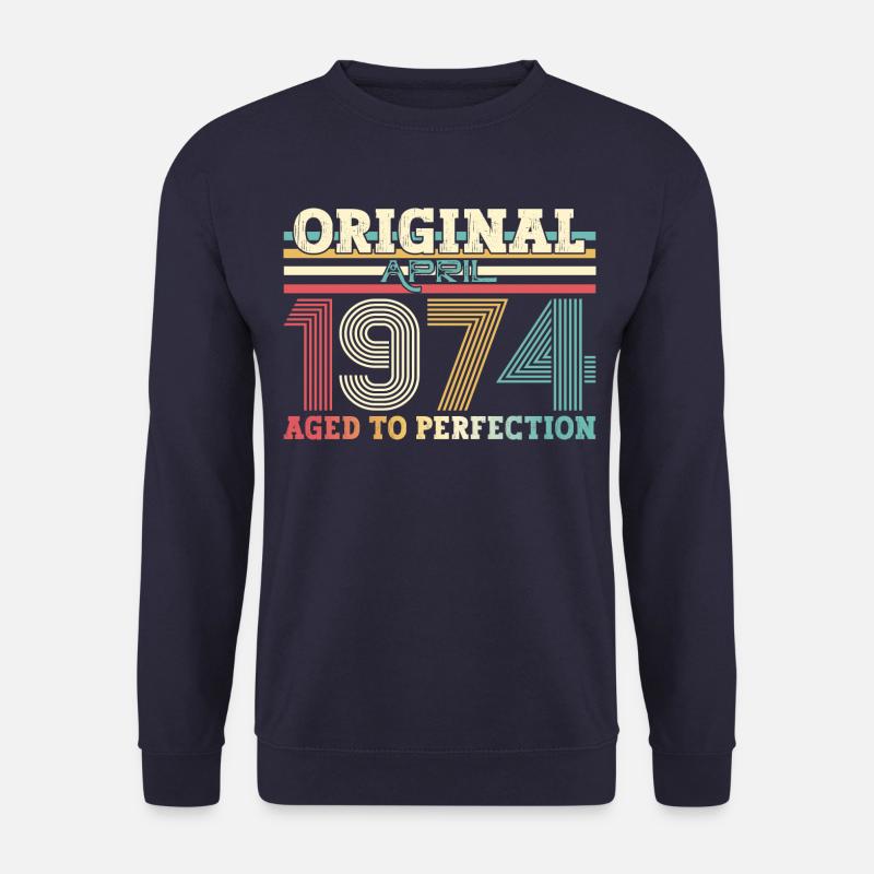 50. Geburtstag Original April Jahrgang 1974 - Unisex Pullover - Navy
