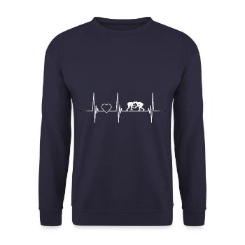 Battement de cœur de lutte - Sweat-shirt Unisexe - marine - Devant - Alina (178cm) & Michal (187cm)