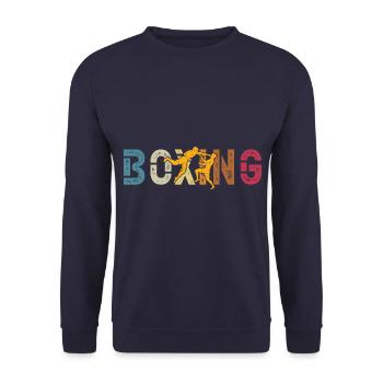 Boxen - Unisex Pullover - Navy - Vorne - Alina (178cm) & Michal (187cm)