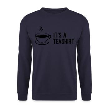 Tea Cup Tea Bag Tea2Go Herbal Gift - Unisex Sweatshirt - navy - Front - Alina (178cm) & Michal (187cm)