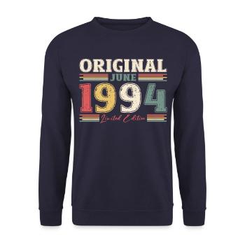 Original juin 1994 Né en 1994 30e anniversaire 94 - Sweat-shirt Unisexe - marine - Devant - Alina (178cm) & Michal (187cm)