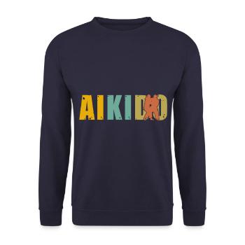 Aikido - Unisex Pullover - Navy - Vorne - Alina (178cm) & Michal (187cm)