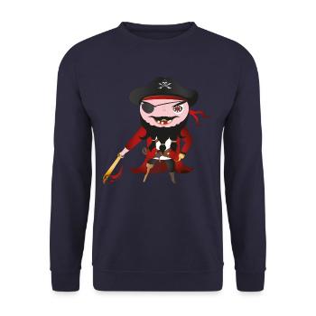 John Plank - Unisex Sweatshirt - navy - Front - Alina (178cm) & Michal (187cm)