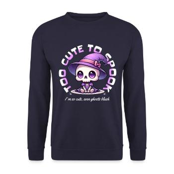 Trop mignon pour effrayer la sorcière - Sweat-shirt Unisexe - marine - Devant - Alina (178cm) & Michal (187cm)